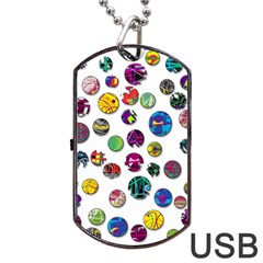 Play With Me Dog Tag Usb Flash (one Side)