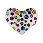 Play with me Standard 16  Premium Flano Heart Shape Cushions Front