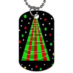 Xmas Tree  Dog Tag (two Sides) by Valentinaart