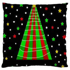 Xmas Tree  Large Cushion Case (two Sides) by Valentinaart