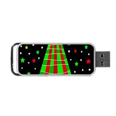 Xmas Tree  Portable Usb Flash (two Sides) by Valentinaart