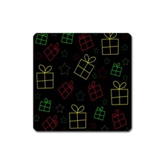 Xmas Gifts Square Magnet by Valentinaart