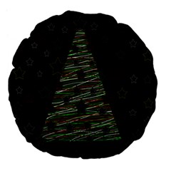 Xmas Tree 2 Large 18  Premium Flano Round Cushions