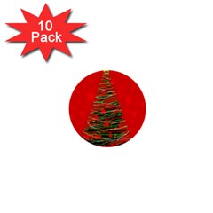 Xmas Tree 3 1  Mini Buttons (10 Pack)  by Valentinaart