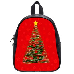 Xmas Tree 3 School Bags (small)  by Valentinaart