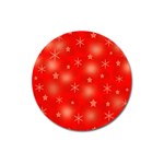 Red Xmas desing Magnet 3  (Round) Front