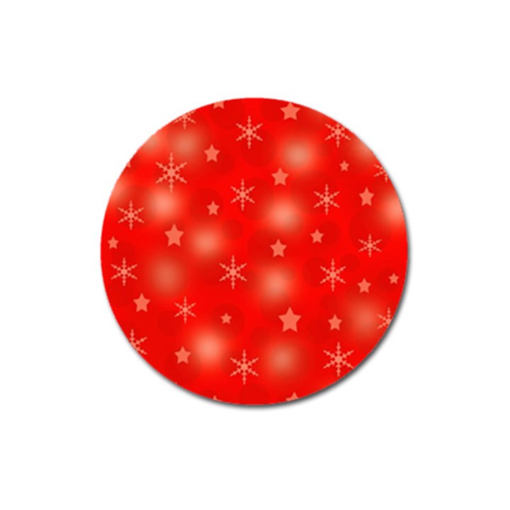 Red Xmas desing Magnet 3  (Round)