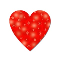 Red Xmas Desing Heart Magnet by Valentinaart