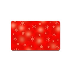 Red Xmas Desing Magnet (name Card) by Valentinaart