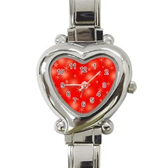 Red Xmas Desing Heart Italian Charm Watch by Valentinaart