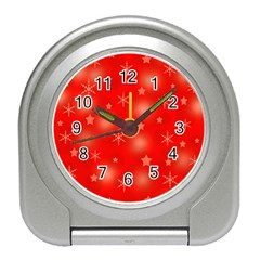 Red Xmas Desing Travel Alarm Clocks by Valentinaart