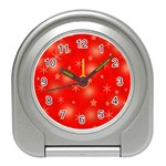 Red Xmas desing Travel Alarm Clocks Front