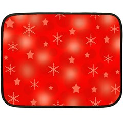 Red Xmas Desing Fleece Blanket (mini) by Valentinaart