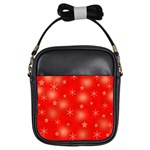 Red Xmas desing Girls Sling Bags Front