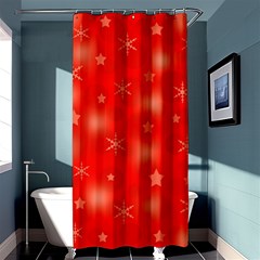 Red Xmas Desing Shower Curtain 36  X 72  (stall)  by Valentinaart