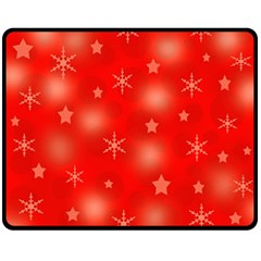 Red Xmas Desing Double Sided Fleece Blanket (medium)  by Valentinaart