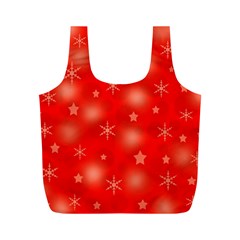 Red Xmas Desing Full Print Recycle Bags (m)  by Valentinaart