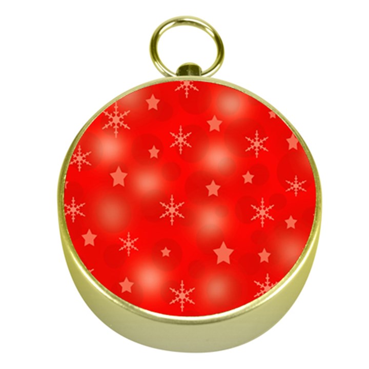 Red Xmas desing Gold Compasses