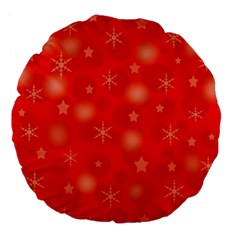 Red Xmas Desing Large 18  Premium Flano Round Cushions by Valentinaart