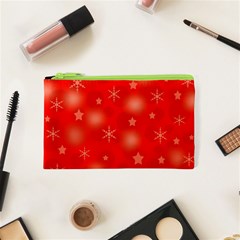 Red Xmas Desing Cosmetic Bag (xs) by Valentinaart