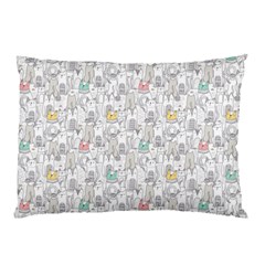 Doodle Cats  Pillow Case by kostolom3000shop