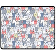 Cats Family  Fleece Blanket (medium)  by kostolom3000shop