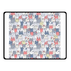 Cats Family  Double Sided Fleece Blanket (small)  by kostolom3000shop