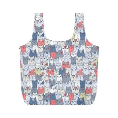 Cats Family  Full Print Recycle Bags (m) 