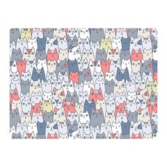 Cats Family  Double Sided Flano Blanket (mini)  by kostolom3000shop