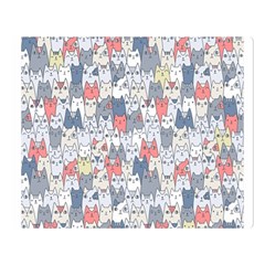 Cats Family  Double Sided Flano Blanket (large) 