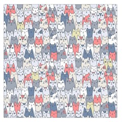 Cats Family  Large Satin Scarf (square)