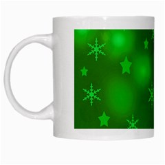 Green Xmas Design White Mugs by Valentinaart