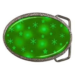 Green Xmas Design Belt Buckles by Valentinaart