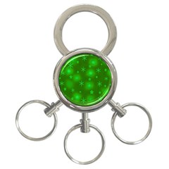 Green Xmas Design 3-ring Key Chains