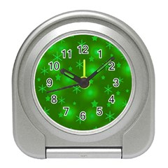 Green Xmas Design Travel Alarm Clocks by Valentinaart