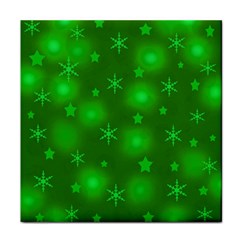 Green Xmas Design Face Towel by Valentinaart