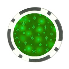 Green Xmas Design Poker Chip Card Guards (10 Pack)  by Valentinaart