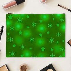 Green Xmas Design Cosmetic Bag (xl) by Valentinaart