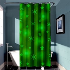 Green Xmas Design Shower Curtain 36  X 72  (stall)  by Valentinaart