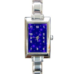 Blue Xmas Design Rectangle Italian Charm Watch by Valentinaart