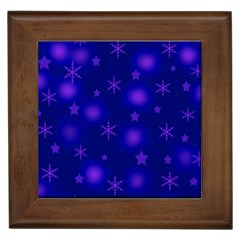 Blue Xmas Design Framed Tiles by Valentinaart