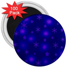 Blue Xmas Design 3  Magnets (100 Pack) by Valentinaart