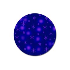 Blue Xmas Design Magnet 3  (round) by Valentinaart