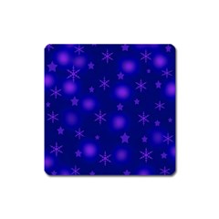 Blue Xmas Design Square Magnet by Valentinaart