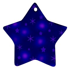 Blue Xmas Design Star Ornament (two Sides)  by Valentinaart