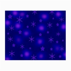 Blue Xmas Design Small Glasses Cloth (2-side) by Valentinaart