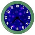 Blue Xmas design Color Wall Clocks Front