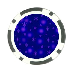 Blue Xmas Design Poker Chip Card Guards by Valentinaart