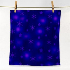 Blue Xmas Design Face Towel by Valentinaart