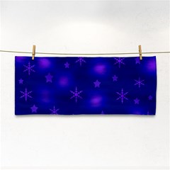 Blue Xmas Design Hand Towel by Valentinaart